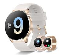 Iaret Women's Smart Watch with Bluetooth Calling, 1.32 Inch Smartwatch SpO2 Monitor Heart Rate Sleep 20 Sport Pedometer Calories Waterproof Women's Watch for Android iOS Rose Gold