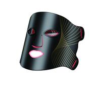 Iarha Red Light Therapy for Face, 8 Colors LED Face Mask Light Therapy with Timing Function, LED face Mask Light Therapy at Home 240 LED Beads (Black+Gold)