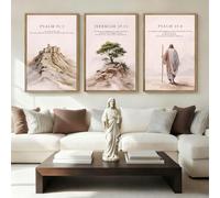 IARTTOP Large Christian Easter Framed Canvas Wall Art 16x24 Inch Jesus Easter Bible Verse Art Prints Religious Scripture Wall Decor for Living Room Bedroom Set of 3