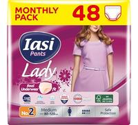 IASI Lady Pants, Women's Disposable Absorbent Panties, Plus Absorbency, Size M, 48 Units