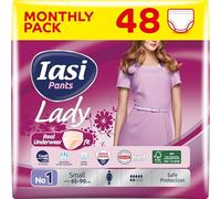 IASI Lady Pants, Women's Disposable Absorbent Panties, Plus Absorbency, Size S, 48 Units