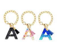 IASINN 3pcs Letter Charm Accessories for Stanley Cup,Initial Keychain,Tumbler Handle Charm,Personalized Cup Charms for Women Girls, A, S