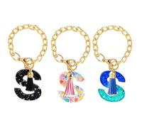 IASINN 3pcs Letter Charm Accessories for Stanley Cup,Initial Keychain,Tumbler Handle Charm,Personalized Cup Charms for Women Girls, S, S