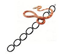 IASINN Snake Climbing Chain Toys for Ball Python Hoop & Corn Snake Enrichment Toys,Suitable for All Kinds of Small Reptiles (7-Ring)