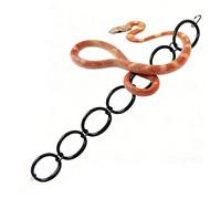 IASINN Snake Climbing Chain Toys for Ball Python Hoop & Corn Snake Enrichment Toys,Suitable for All Kinds of Small Reptiles (8-Ring)