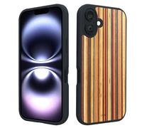 iATO iPhone 16 Plus Case: Premium Natural Wood Cover, Military-Grade Protection, Ultra-Slim, MagSafe Compatible, Eco-Friendly (Skateboard)