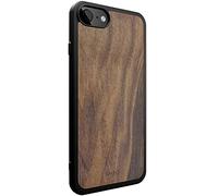 iATO iPhone SE 2022 & 2020, 8/7 Wood Case. Unique & Classy Shockproof Protective Cover. Wireless Charging Compatible Real Wooden Overlay on Soft Black TPU - Natural Walnut