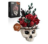 iATOM Flower and Skull Bouquet Building Set, Botanical Collection Kit for Adults Women, Valentine's Day Gift for Her/Mom/Girlfriend/Wife/Couple