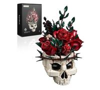 iATOM Flower and Skull Bouquet Building Set, Botanical Collection Kit for Adults Women, Valentine's Day Gift for Her/Mom/Girlfriend/Wife/Couple