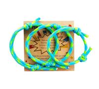 IAXSEE 3 Pcs Braided Bracelet Set for Back to School Family Matching Green Nylon Cord Bracelets Inspirational First Day of Campus Gift from Mom, Thoughtful Keepsake to Celebrate the School Year