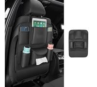 IAZRENOV Car Seat Organizer For Ford Tourneo Connect/Tourneo Connect, Leather Back Seat Pad Protector for Kids Waterproof Anti-Dirty Anti Kick Mat Protective With Pockets Seats Accessories