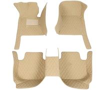 IAZRENOV Full Coverage Car Leather Floor Mats for Toyota Yaris Cross/Hybrid 2020-2025, Waterproof Non Slip Floor Liners Front Rear Row Floor Foot Pads Protection Carpets Interior Accessories,H/Beige