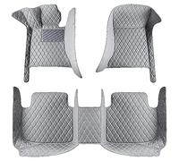 IAZRENOV Full Coverage Car Leather Floor Mats for Toyota Yaris Cross/Hybrid 2020-2025, Waterproof Non Slip Floor Liners Front Rear Row Floor Foot Pads Protection Carpets Interior Accessories,F/Grey