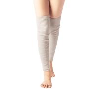 iB-iP Women's Ballet Dancer Aerobics Running Soft Stretchy Leg Warmer, Size: One Size, Light Grey