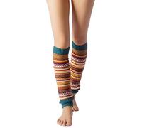 iB-iP Women's Leg Warmers Ballet Dancers Warm Aerobics Costume Stretch Outfits, Size: One Size, Turquoise