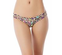 iB-iP Women's Leopard See Through Crochet Lace Cheetah Low Rise Briefs Panties, Size: 12, Multicoloured