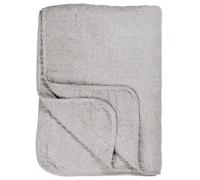 IB Laursen - Duvet, blanket, cuddly blanket, bedspread - color: white striped grey - 180 x 130 cm - 100% cotton