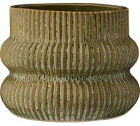 IB Laursen Planter with Grooves Ø 13.5 cm - Green