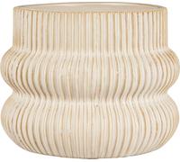 IB Laursen Planter with Grooves Ø 13.5 cm - White