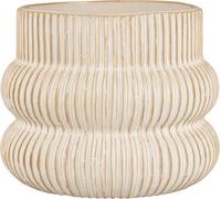 IB Laursen Planter with Grooves Ø 16 cm - White
