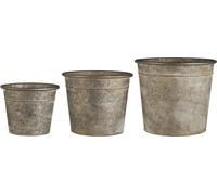 IB Laursen Rustic Metal Planter, Set of 3 - 1 Set