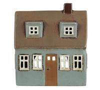 Ib Laursen Tea Light Holder Nyhavn 2 Skylights; W: 7.5 x H: 17.5 L: 14.5 Ceramic, Light Blue, Country/Vintage Style, Casual Occasion