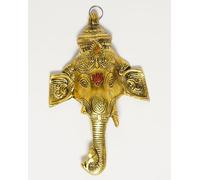 IBA Indianbeautifulart Handcrafted Lord Ganesha Face Wall Hanging Sculpture - Metal Decorative Showpiece For Home, Office, Perfect For Festive Gifts And Navratri Celebrations, Hindu Religious Wall Art