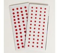 IBA Indianbeautifulart Pack of 2 (96 Pcs), Red Forehead Stickers Bindiya Bindis, Round Self- Adhesive Bindi, Women Forhead Jewelry, Indian Bindiya Forehead Tika, Body Art Sticker and Craft Décor