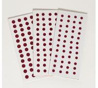 IBA Indianbeautifulart Pack of 3 (144 Pcs), Maroon Forehead Stickers Bindiya Bindis, Round Self- Adhesive Bindi, Women Forhead Jewelry, Indian Bindiya Forehead Tika, Body Art Sticker and Craft Décor