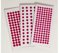 IBA Indianbeautifulart Pack of 3 (251 Pcs), Pink Forehead Stickers Bindiya Bindis, Round Self- Adhesive Bindi, Women Forhead Jewelry, Indian Bindiya Forehead Tika, Body Art Sticker and Craft Décor