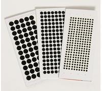 IBA Indianbeautifulart Pack of 3 (409 Pcs), Black Forehead Stickers Bindiya Bindis, Round Self- Adhesive Bindi, Women Forhead Jewelry, Indian Bindiya Forehead Tika, Body Art Sticker and Craft Décor