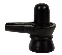 IBA Indianbeautifulart Stone Shivling Statue God Shiva Linga Idol Black Color Statue for Meditation Puja Room Religious god Idols Shiva Lingam- Small 4" x 3.5"Inches