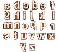 IBA Indianbeautifulart Textile Printing Block Lowercase a-z Alphabets, Hand Carved Wood Letters Wooden Stamp Wood Block Printing Textile Stamps for Fabric/Pottery Blocks