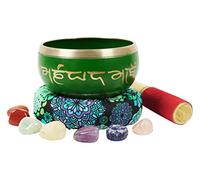 IBA Indianbeautifulart Tibetan Singing Bowl Musical Instrument For Meditation W/Stick & Cushion Handcrafted In Nepal Bowl For Relaxation, Yoga & Spiritual Healing