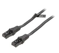 IBABF Patch cord UTP 6 Cu PVC black 1m RJ45 connectors on both sides VENTION