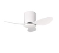 IBalody 25 Inch Small Ceiling Fan Without Light, Low Profile, White | Flush Mount Ceiling Fans for Bedroom, Office, Kitchen Small Rooms, Quiet DC Motor Ceiling Fan with Remote Control, 6 Speeds