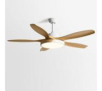 IBalody 5 Speed Silent Ceiling Fan With LED Light Indoor Flush Mount Ceiling Light Fan Lighting Nordic Big Ceiling Fan Light With Remote Control For Dining Room Bedroom Living Room