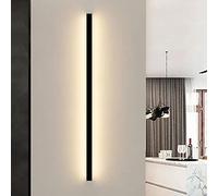 IBalody Modern Wall Mounted Light Long Strip Wall Lantern Rectangle LED Ceiling Wall Lamp Aluminum Wall Sconce Indoor Black Astigmatism Lamp for Bedroom Living Room
