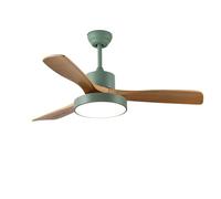 IBalody Solid Wood Ceiling Fan with Light 6 Speeds Quiet Ceiling Fan with Dimmable LED Light, Modern Smart Ceiling Fan Light with Remote/APP/Voice Control for Bedroom Dining Room Living Room