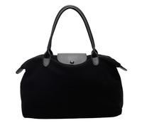 IBALULU Cabin Bag Travel Bag, Corduroy Tote Bag Foldable Duffel Bag Carry On Shoulder Bag Holdall Suitable for Travel Daily Use (Black)