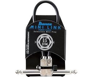 Ibanez Audio Jack Guitar Cable - 0.15 m - with 2 Jack Plugs - Guitar Accessories (PA0105)