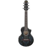 Ibanez EWP16EWB-GAO Piccolo Electro Acoustic Guitar with Bag - Compact Steel String with Florentine Cutaway, Figured Ash Top & Body, Undersaddle Pickup & AEQ-2U Preamp - Galaxy Aqua Open Pore
