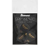 IBANEZ Flat Pick Sand Grip - Black Pack of 6 (PPA14MSG-BK)