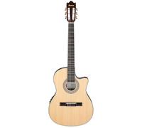 Ibanez GA35TCE-NT Classical Electro Acoustic Guitar - Thinline Cutaway Nylon String with Spruce Top, Sapele Back & Sides, Undersaddle Pickup, AEQ210T Preamp & Onboard Tuner - Natural High Gloss