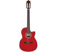 Ibanez GA35TCE-SRR Classical Electro Acoustic Guitar - Thinline Cutaway Nylon String with Spruce Top, Sapele Back & Sides, Undersaddle Pickup, AEQ210T Preamp & Onboard Tuner - Sapphire Red High Gloss