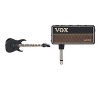 Ibanez GRG121DX-BKF GIO RG Series Electric Guitar - Black Flat & Vox - AP2AC amPlug 2 Guitar Headphone Amplifier - AC30