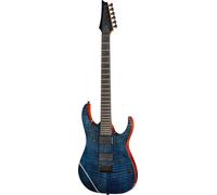 Ibanez Gio GRGR221FA-TDK Electric Guitar - RG Solid Body - 6 String - IBZ-6 Pickups - Roasted Maple Neck - Flamed Maple Art Grain Top in Transparent Indigo Black