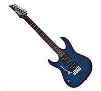 Ibanez GRX70QAL GIO Transparent Blue Burst Left-Handed Electric Guitar