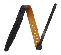 Ibanez GSTL60-BK Guitar Strap - Synthetic Leather with Tree of Life Inlay, Adjustable Length 1,020-1,350mm, 60mm Width, Black