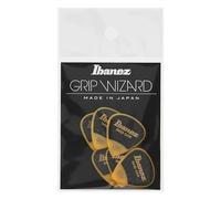 Ibanez PPA16MSG Wizard Series, Sand Grip Picks 6 Pack 0.8mm (PPA16MSGYE)